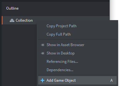 Add game object