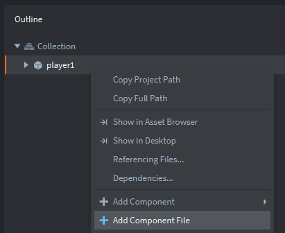 Add component file