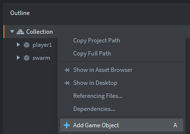 Add game object