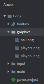 Graphics in the assets panel