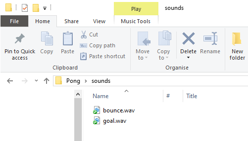 Sounds folder