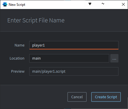 Script filename