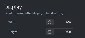 Display properties